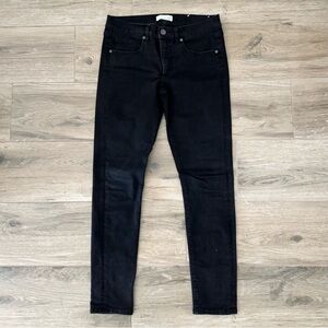 LOFT Modern Skinny Size 28/6 Black 5 Pocket Cotton/Polyester/Spandex Jeans